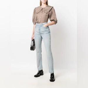 Ganni swingy straight-leg high-rise jeans